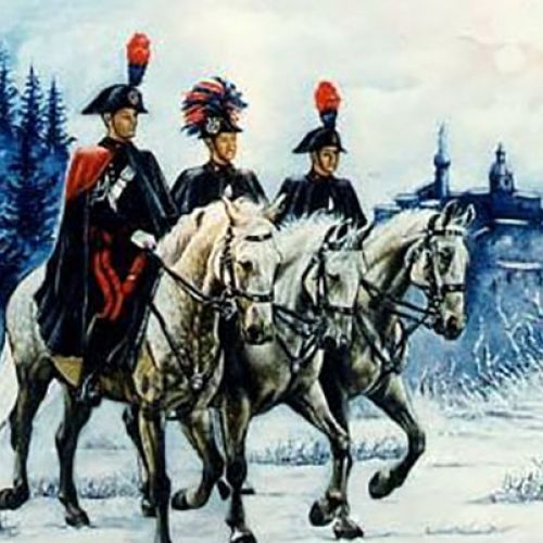 Carabinieri riding horses